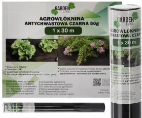 AGROWŁÓKNINA ANTYCHWASTOWA 1 x 30 M CZARNA 50g