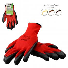 RĘKAWICE OCHRONNE "9" DZIANE Z POLIESTRU POKRYTE LATEKSEM