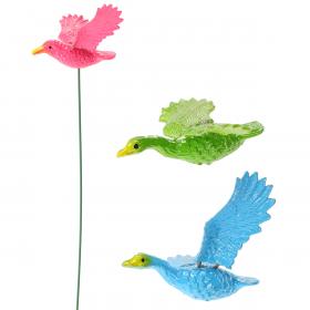 OZDOBA NA PIKU DO DONICY/OGRODU  PTAK 7,5 x 10 x 34 CM