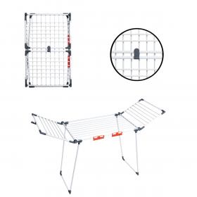 SUSZARKA DO BIELIZNY Z DWOMA UCHWYTAMI NA SKARPETKI "RENATA" BIAŁA 174 x 61 x 106 CM