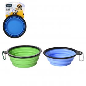 SKŁADANA MISKA DLA ZWIERZĄT 1000 ML 17.5 X 13 X 7 CM MIX KOLORÓW