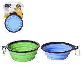 SKŁADANA MISKA DLA ZWIERZĄT 350 ML 13.5 X 13.5 X 1.2/5 CM MIX KOLORÓW