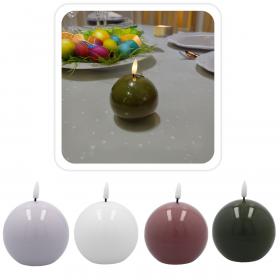 ŚWIECA WOSKOWA LED  BALL 8,5 x 8,5 CM MIX KOLOR