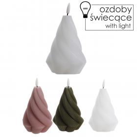 ŚWIECA WOSKOWA LED  TWISTED 9 x 12,5 CM MIX KOLOR