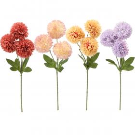 SZTUCZNA GAŁĄZKA  BUKIET 3 DALII 43 CM MIX KOLORÓW