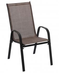 Komplet 2 Krzeseł Ogrodowych Garden Line Brązowe