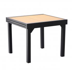 STÓŁ ALUMINIOWY ROZKŁADANY "ALEX" 90/180 x 90 x 75,5 CM *0381