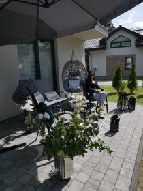 Zestaw Mebli Ogrodowych ze Stolikiem Garden Line Czarny