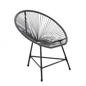 Zestaw Mebli Ogrodowych Garden Line Czarny (2 Krzesła + Stolik)