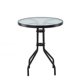Stolik Ogrodowy Okrągły Garden Line Czarny