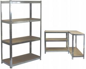 Regał 4Poziomowy 150 x 70 x 30 cm Udźwig Półki: 150 Kg 