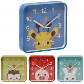 ZEGAR WISZĄCY DZIECIĘCY KWADRATOWY 20,2 x 20,2 x 3,5 CM