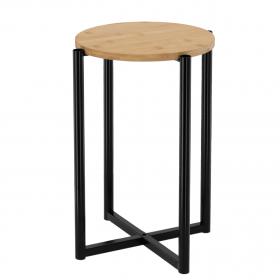 STOLIK OKRĄGŁY Z METALOWĄ PODSTAWĄ ŚR.29 CM WYS. 42 CM