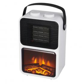 KOMINEK ELEKTRYCZNY  IMITACJA PŁOMIENIA  BIAŁY   13,5 x 21 x 36 CM  600/1200W 