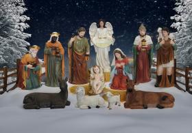 FIGURY DO SZOPKI BOŻONARODZENIOWE 12 EL. 80 CM