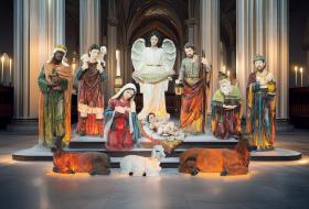 FIGURY DO SZOPKI BOŻONARODZENIOWE 11 EL.120 CM MASA ŻYWICZNA PODŚWIETLANE