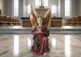 FIGURA ANIOŁ KLĘCZĄCY 62 CM 