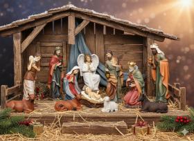 FIGURY DO SZOPKI BOŻONARODZENIOWE 11 EL. 45 CM