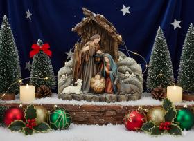 SZOPKA BOŻONARODZENIOWA 17 x 7,8 x 18,4 CM LED 