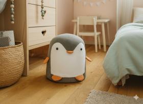 PUFKA PINGWINEK SZARA 28 x 34 CM 