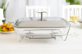 NACZYNIE SZKLANE 3.6 L Z POKRYWKĄ NIERDZEWNĄ Z PODGRZEWACZEM