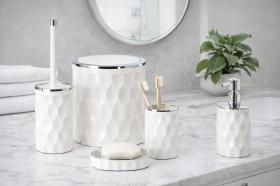 ZESTAW ŁAZIENKOWY OKRĄGŁY 5 ELEM. BIAŁY