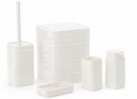 ZESTAW ŁAZIENKOWY KWADRATOWY 5 ELEM. BIAŁY