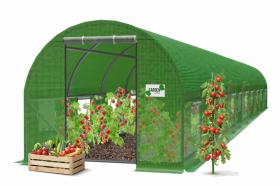 TUNEL FOLIOWY OGRODOWY 8 SEGMENTOWY ZIELONY 10 x 4 x 2 M 